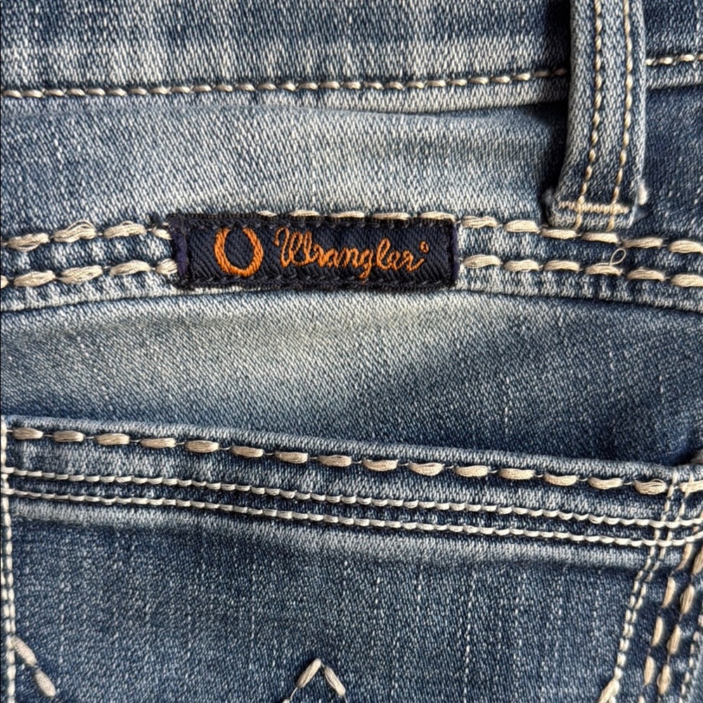 Wrangler Blue Straight Leg Jeans Classic Style - Picture 7 of 7
